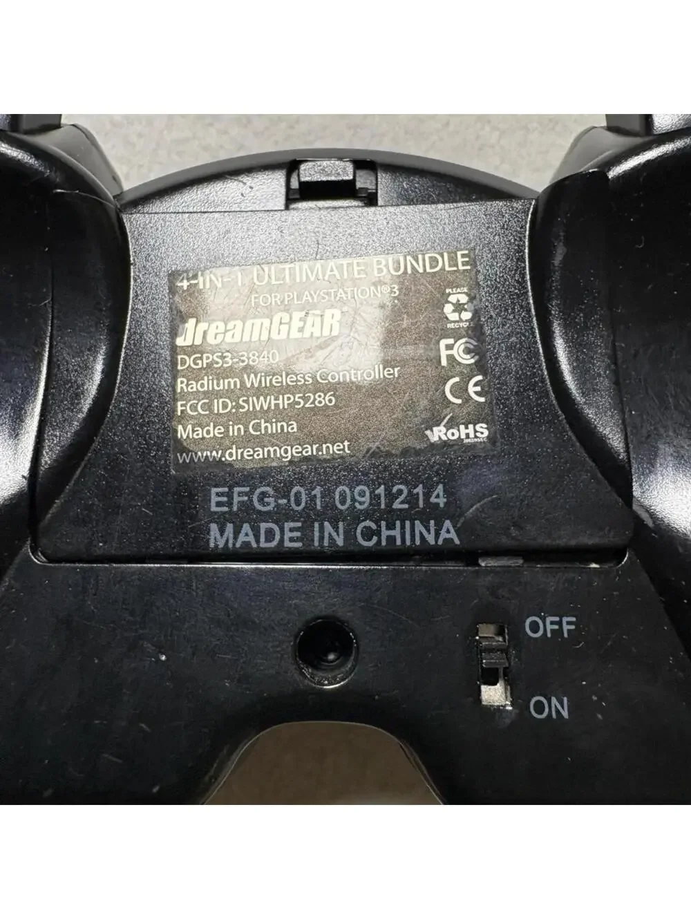 dreamGEAR Radium Wireless Controller for PS3 Black DGPS3-3840
